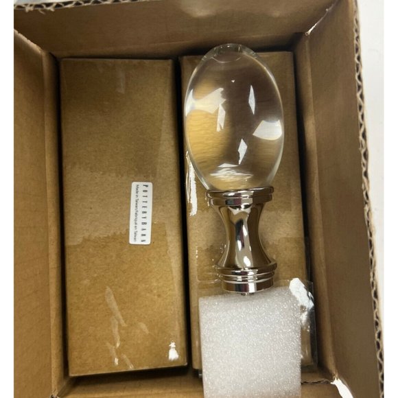 Pottery Barn Other Pottery Barn Polished Nickel Glass Oval Finials